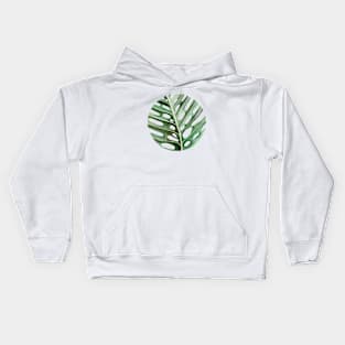 Circular Monstera Leaf Kids Hoodie